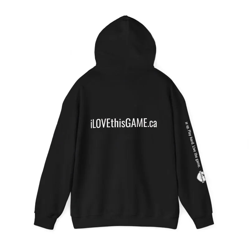 Warm and soft black hoodie for football and soccer lovers from iLOVEthisGAME