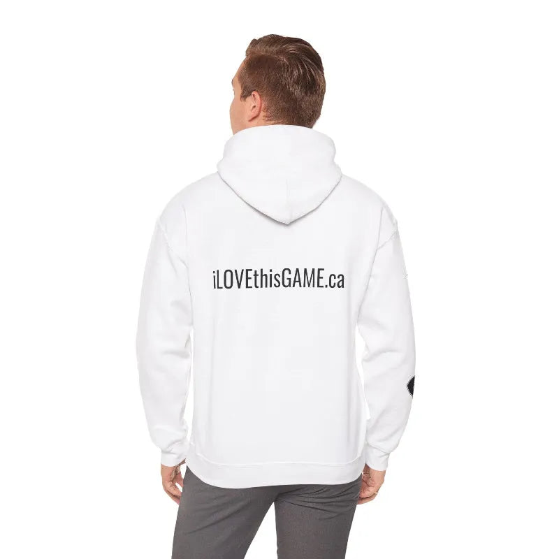 Warm and soft white hoodie for football and soccer lovers from iLOVEthisGAME