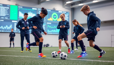 Young soccer players training with their coach while wearing Playermakers from iLOVEthisGAME.ca