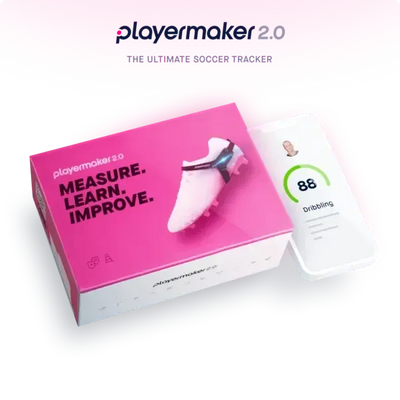 Playermaker 2.0 the #1 wearable soccer tracker that is FIFA approved in a pink box