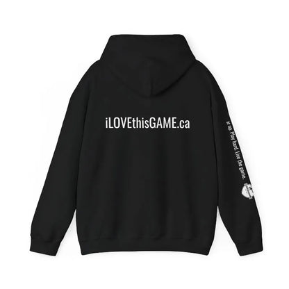 Warm and soft black hoodie for football and soccer lovers from iLOVEthisGAME

