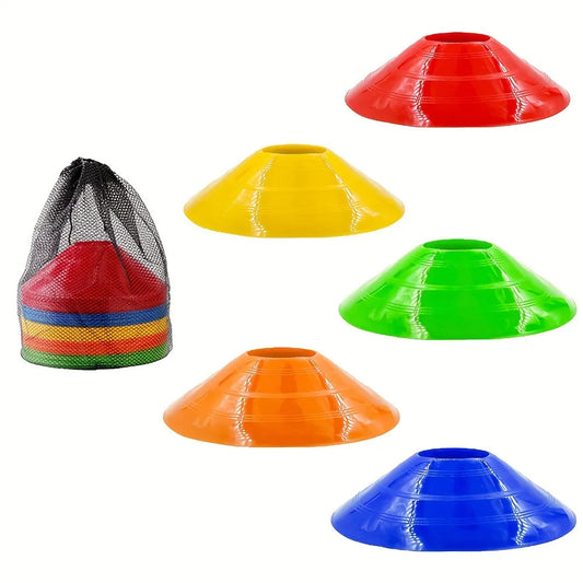 30-Pack PE Sports Cones with Carry Bag