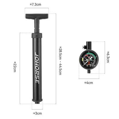 Compact Soccer Ball Hand Pump with Pressure Guage