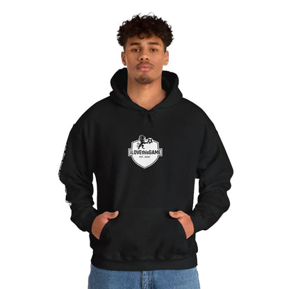 Warm and soft black hoodie for football and soccer lovers from iLOVEthisGAME
